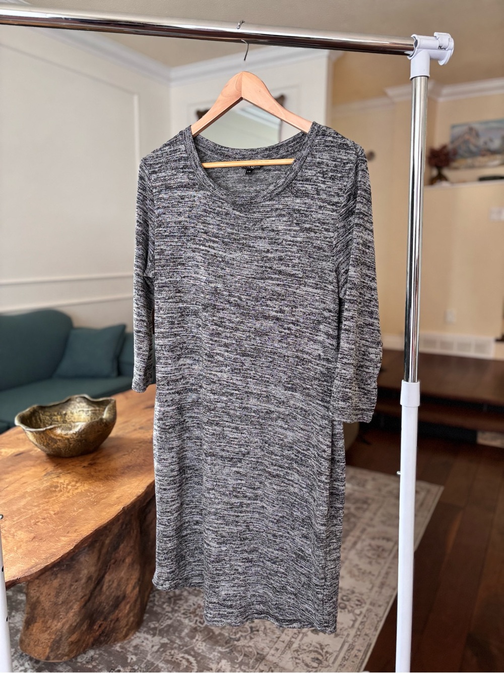 George Gray Marled Midi Knit Dress